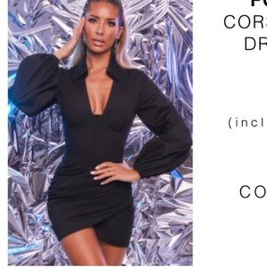 Black oh polly corset dress